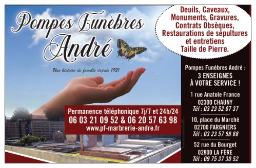 Pompes Funèbres André – Chauny – Aisne